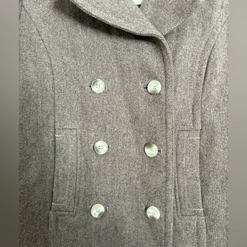 Abercrombie & Fitch Chic collar double breasted wool blend coat size L - Picture 3 of 16